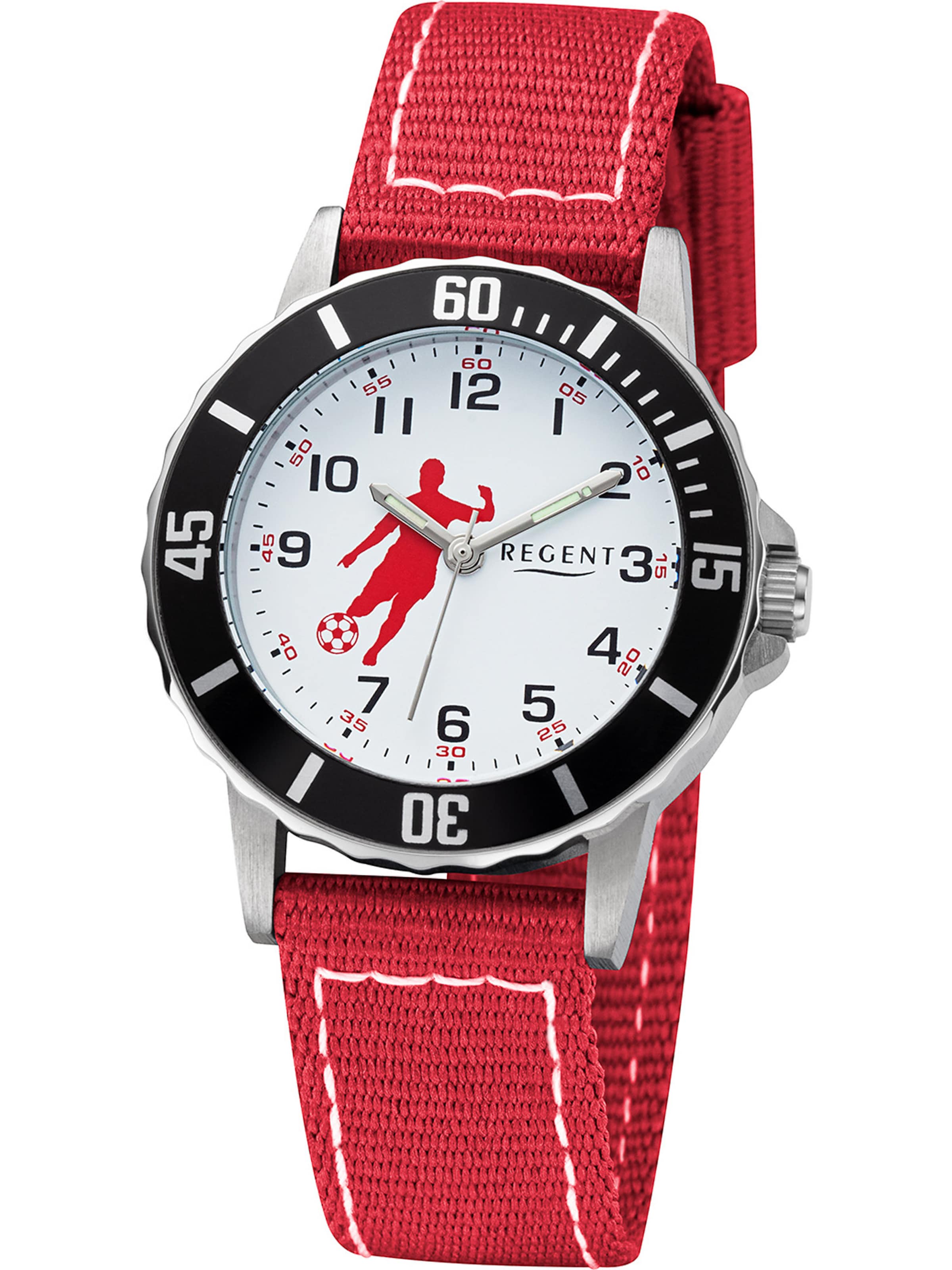 REGENT Uhr in Rot: Vorderseite