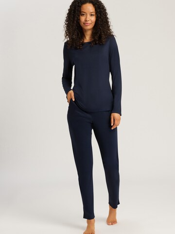 Hanro Pyjamabroek ' Grand Central ' in Blauw