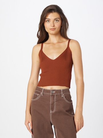 Koton Knitted Top in Brown: front