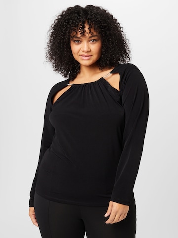 Michael Kors Plus Shirt in Black: front