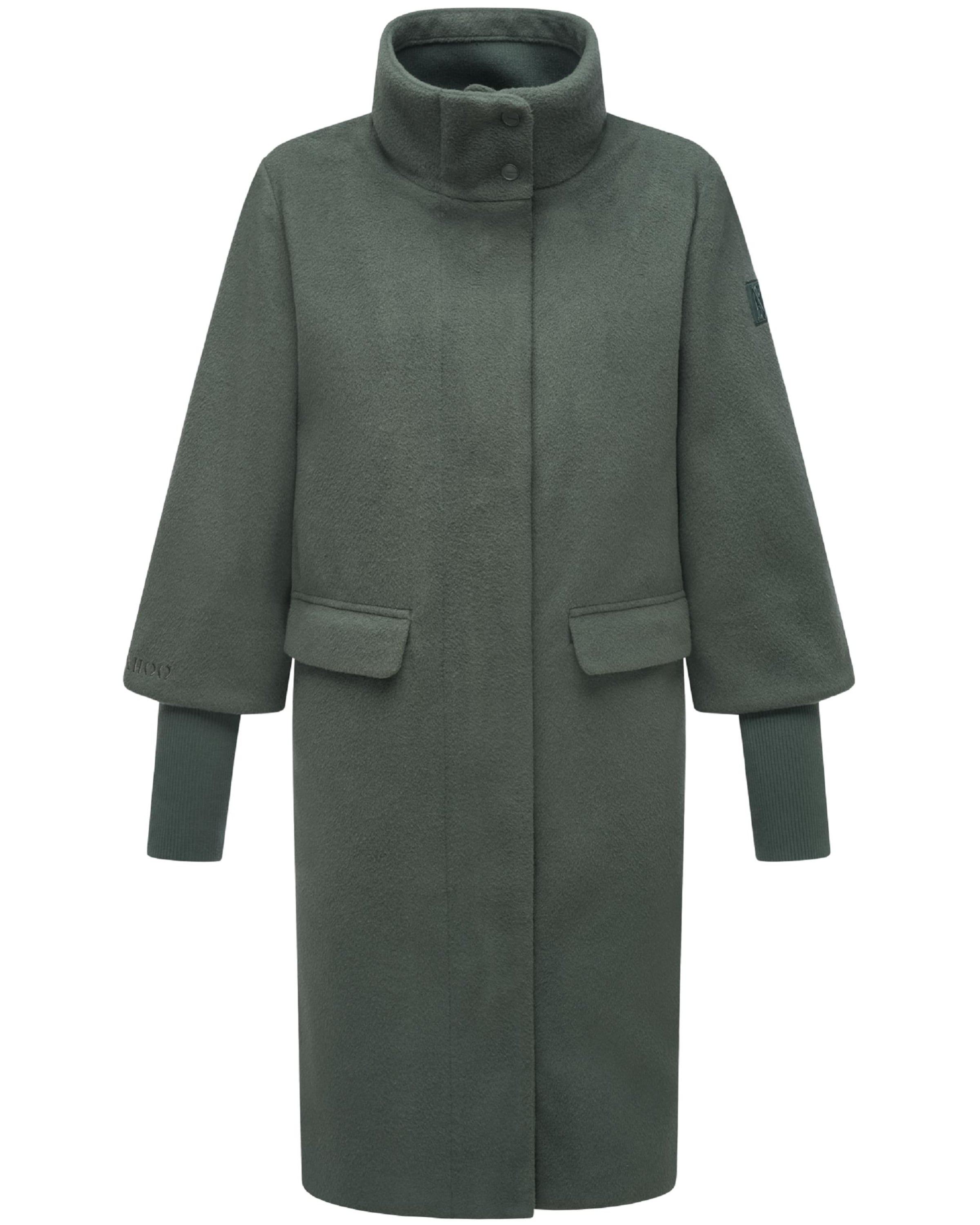 NAVAHOO Mantel 'Polarblüte 14' in Grün: Vorderseite