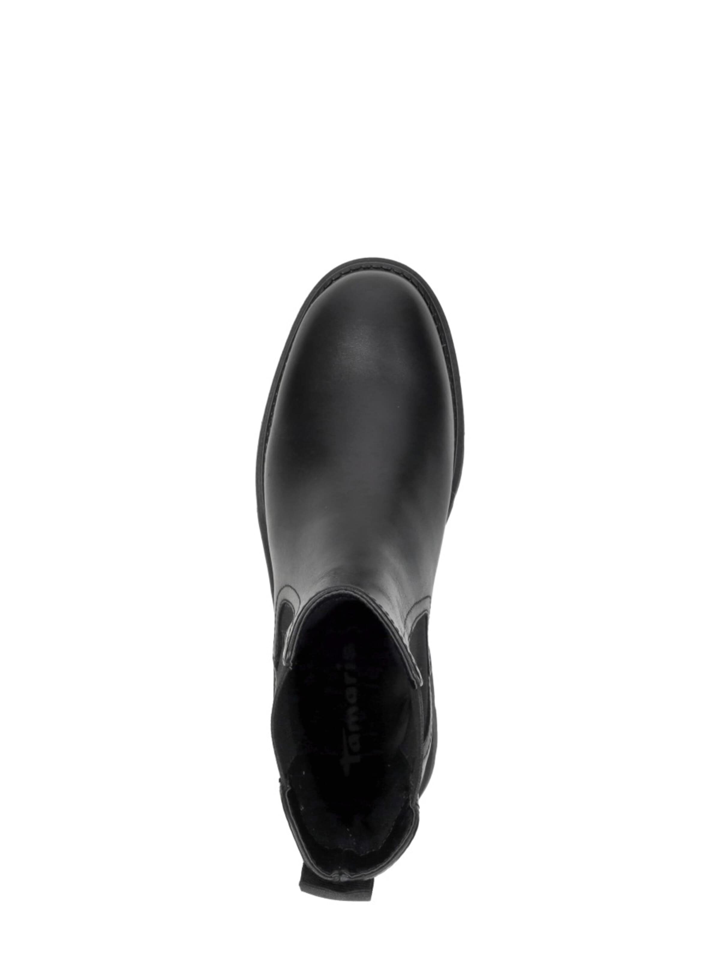 Tamaris Chelsea boots 'Enkellaarsjes Plat' in Zwart