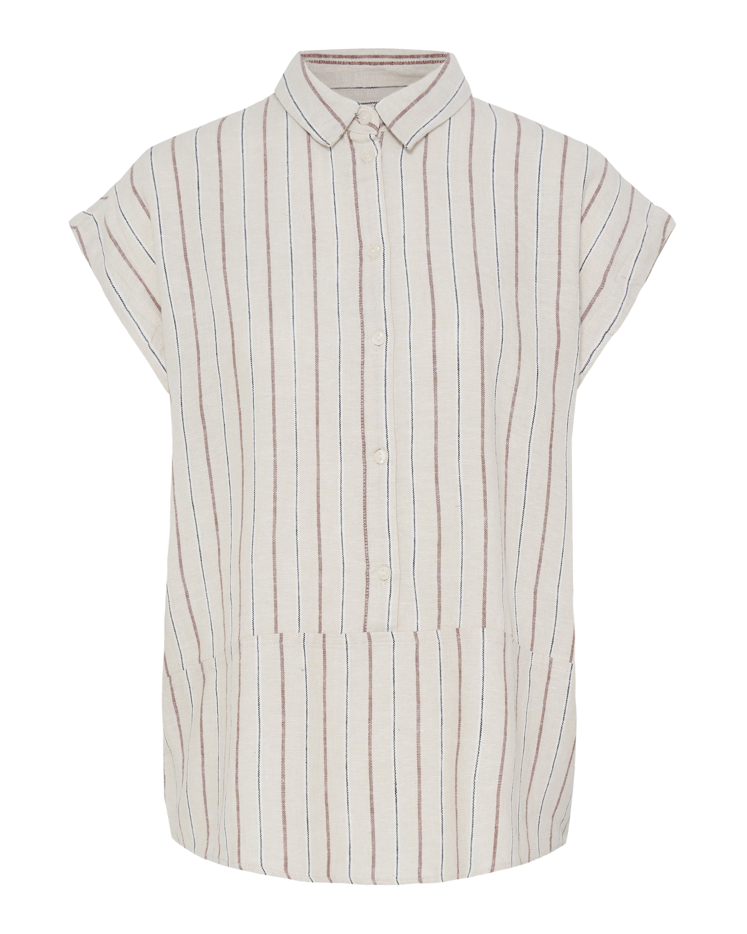 ICHI - Blusa 'LINNO' em bege: frente