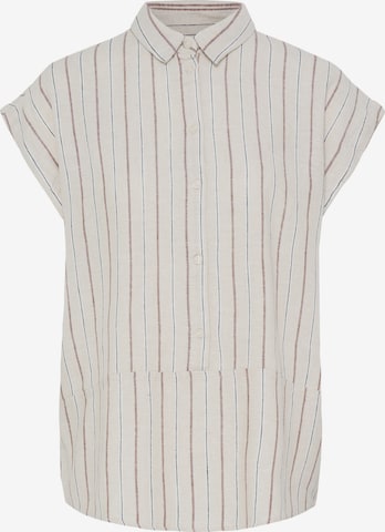 ICHI - Blusa 'LINNO' em bege: frente