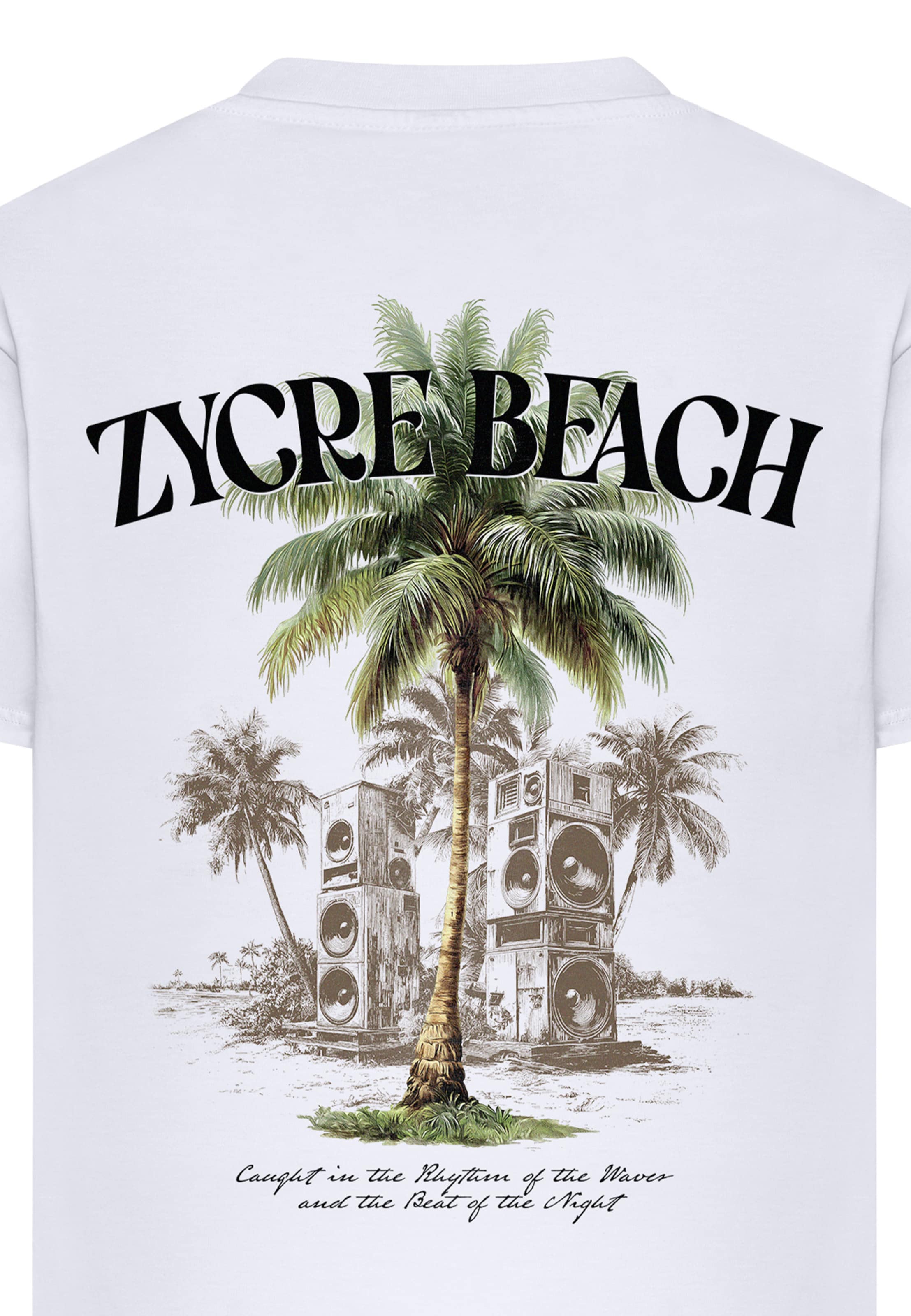 Mister Tee Shirt 'Zycre Beach' in Wit