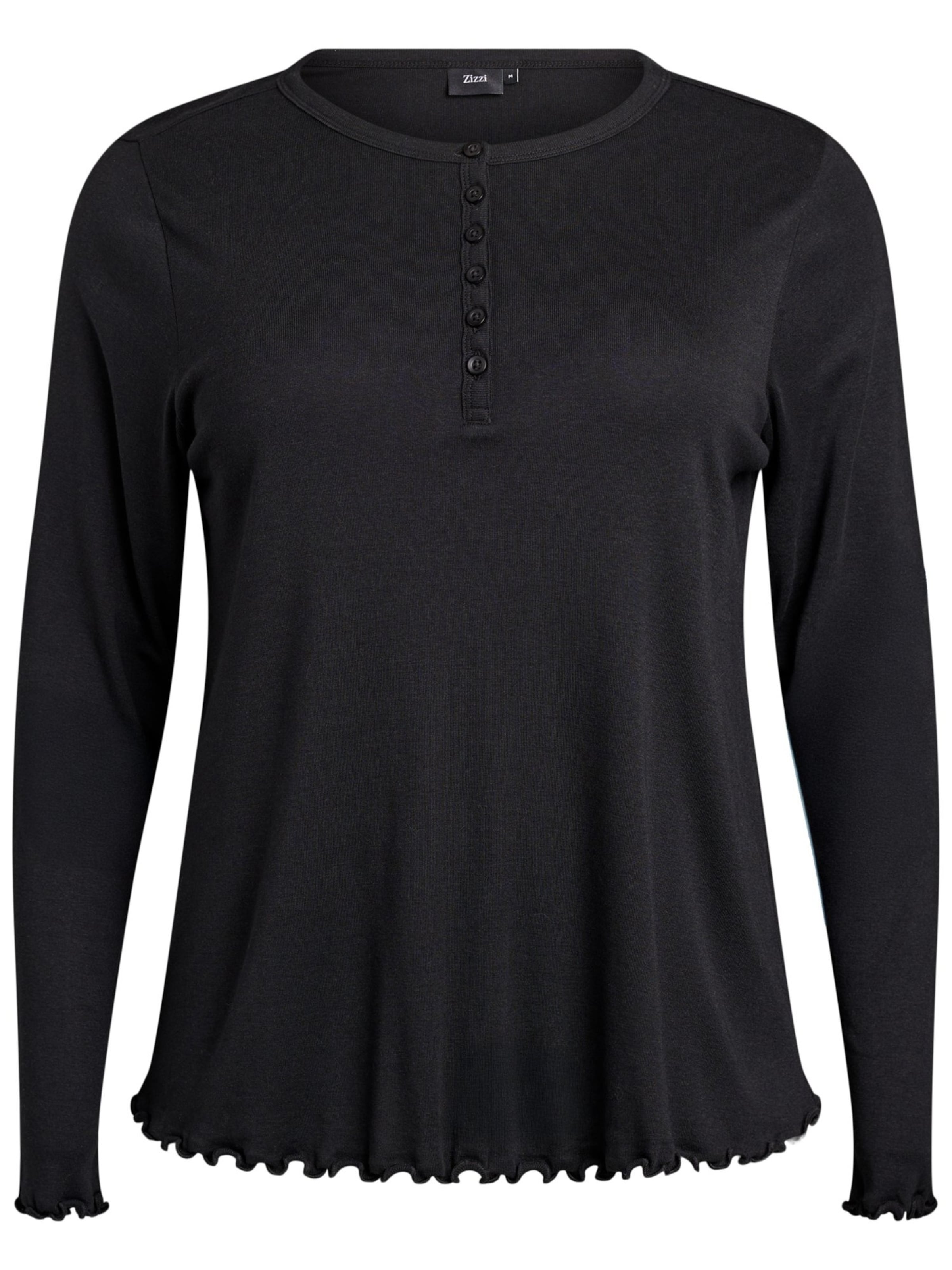 Zizzi Bluza 'Cabinar' | črna barva: sprednja stran