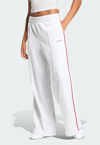 ADIDAS SPORTSWEAR Wide Leg Sporthose 'Seasonal Essentials' in Grau: Vorderseite