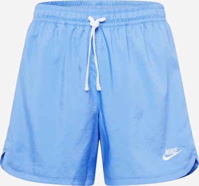 Nike Sportswear Broek 'Essentials' in de kleur Smoky blue / Wit, Productweergave