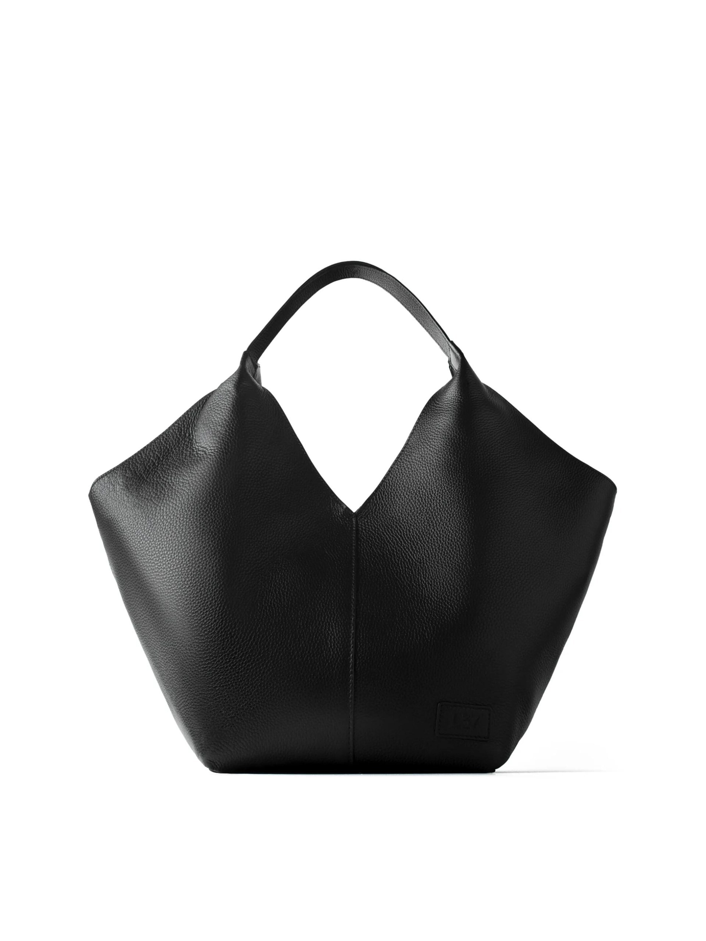 L37 HANDMADE SHOES Ročna torbica 'NOTHING LEFT TO PROVE' | črna barva: sprednja stran
