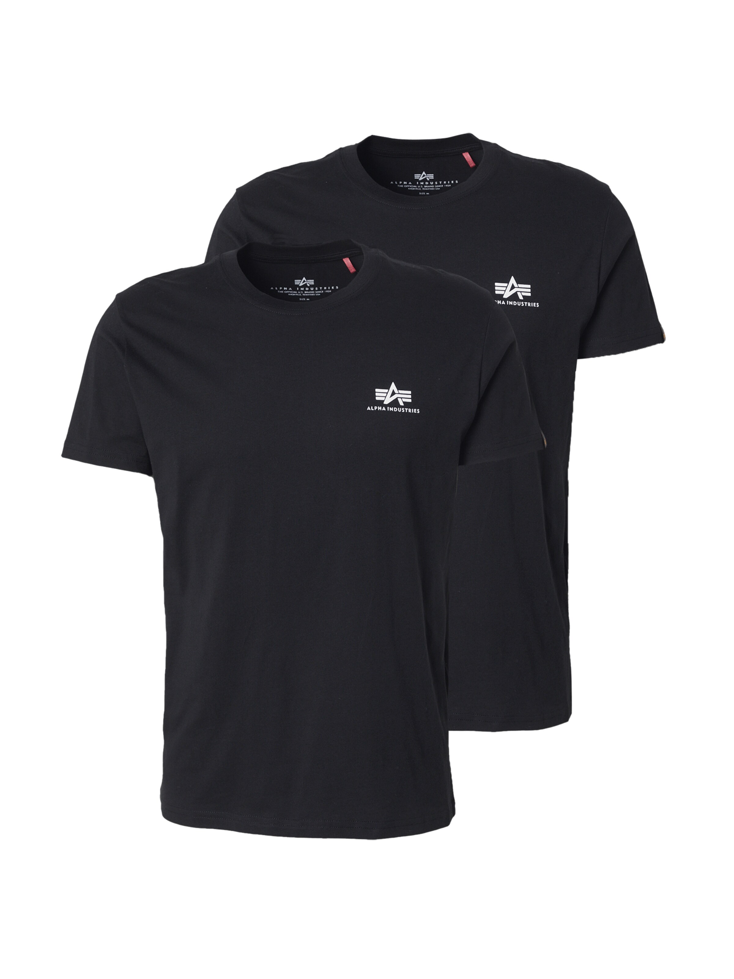 ALPHA INDUSTRIES Μπλουζάκι σε μαύρο: μπροστά