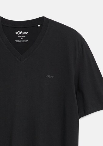s.Oliver Men Tall Sizes Shirt in Black