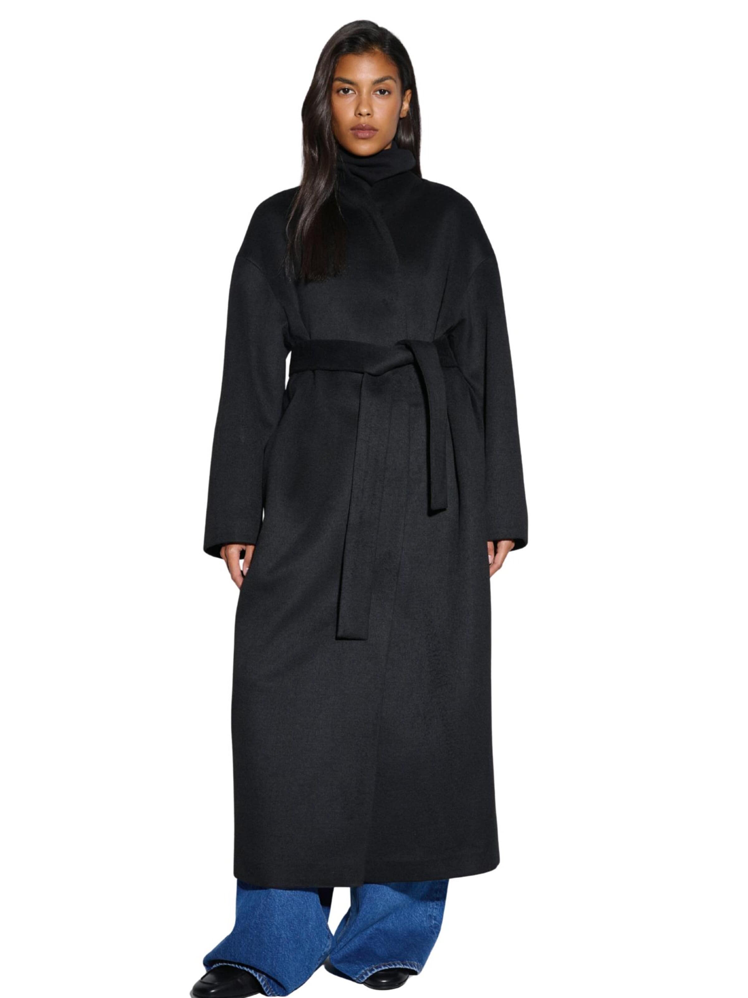 Manteau mi-saison '475' Estro en noir : devant