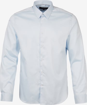 Coupe slim Chemise Ted Baker en bleu : devant