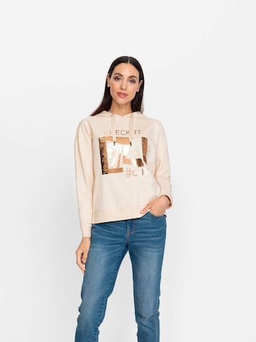 heine - Sweatshirt em bege: frente