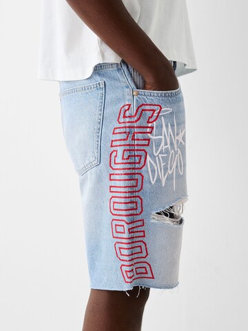 BershkaLoosefit Traperice - plava boja