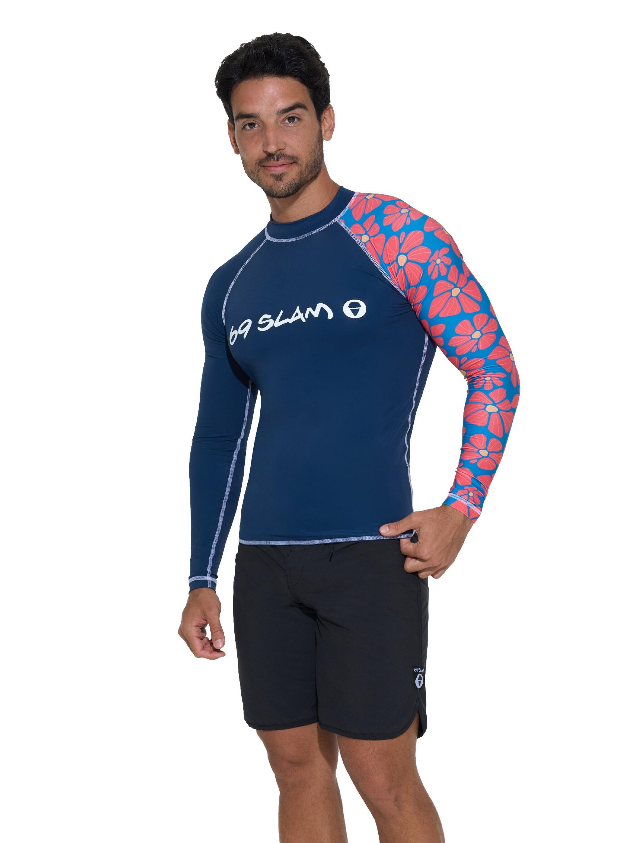 69Slam - Camiseta funcional 'DIEGO UPF50 FLORA MYRIAD' en azul
