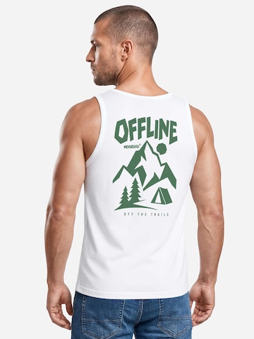 Neverless Shirt 'Offline off the trails' in White