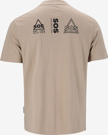 SOS Functioneel shirt 'Dolomiti' in Beige