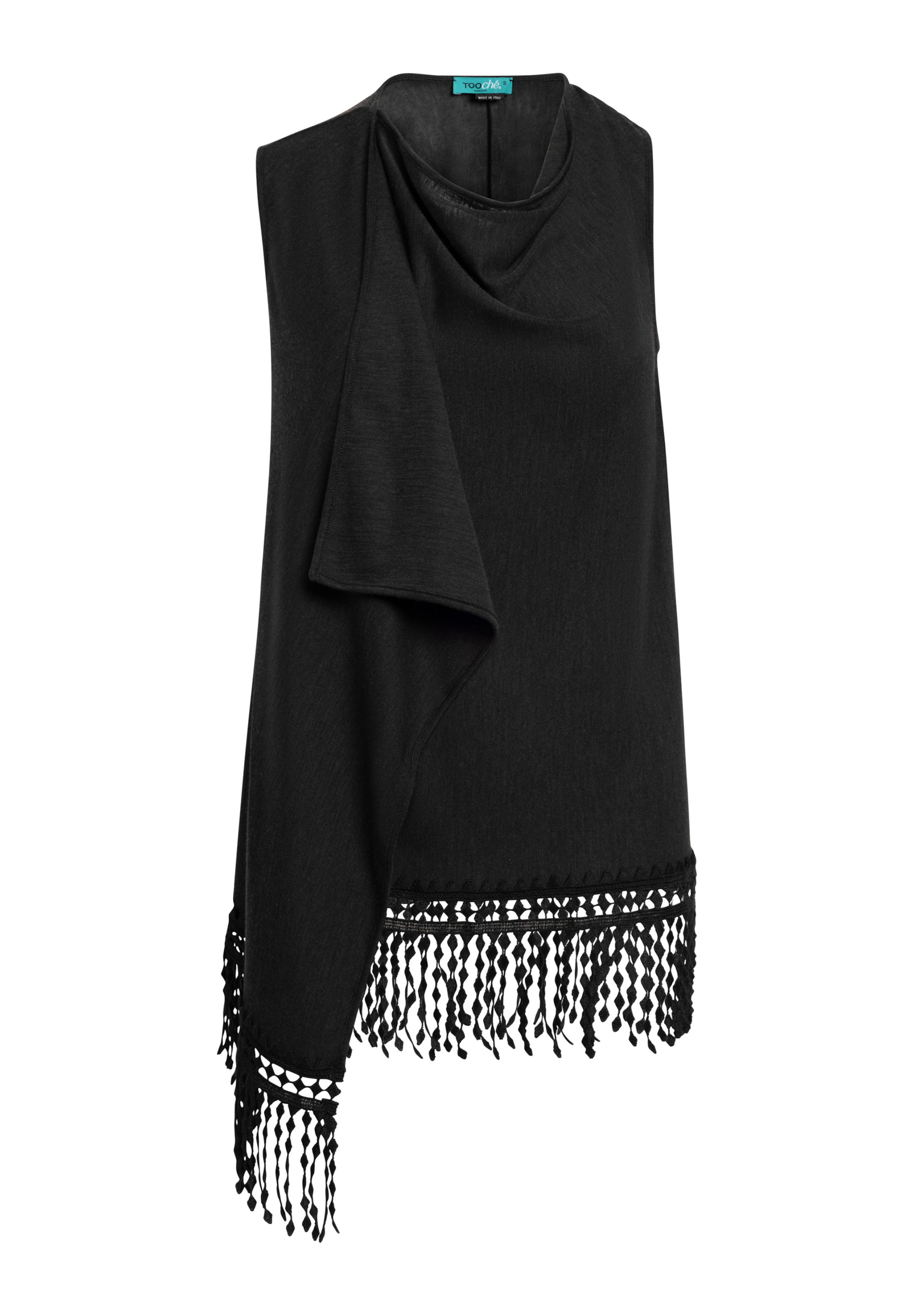 TOOche Poncho 'Stormy' in Schwarz: Vorderseite