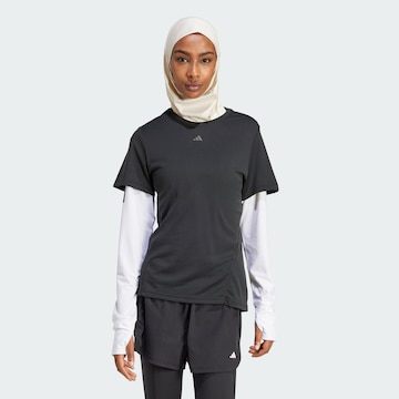 ADIDAS PERFORMANCE Λειτουργικό μπλουζάκι 'Designed for Training' σε μαύρο: μπροστά