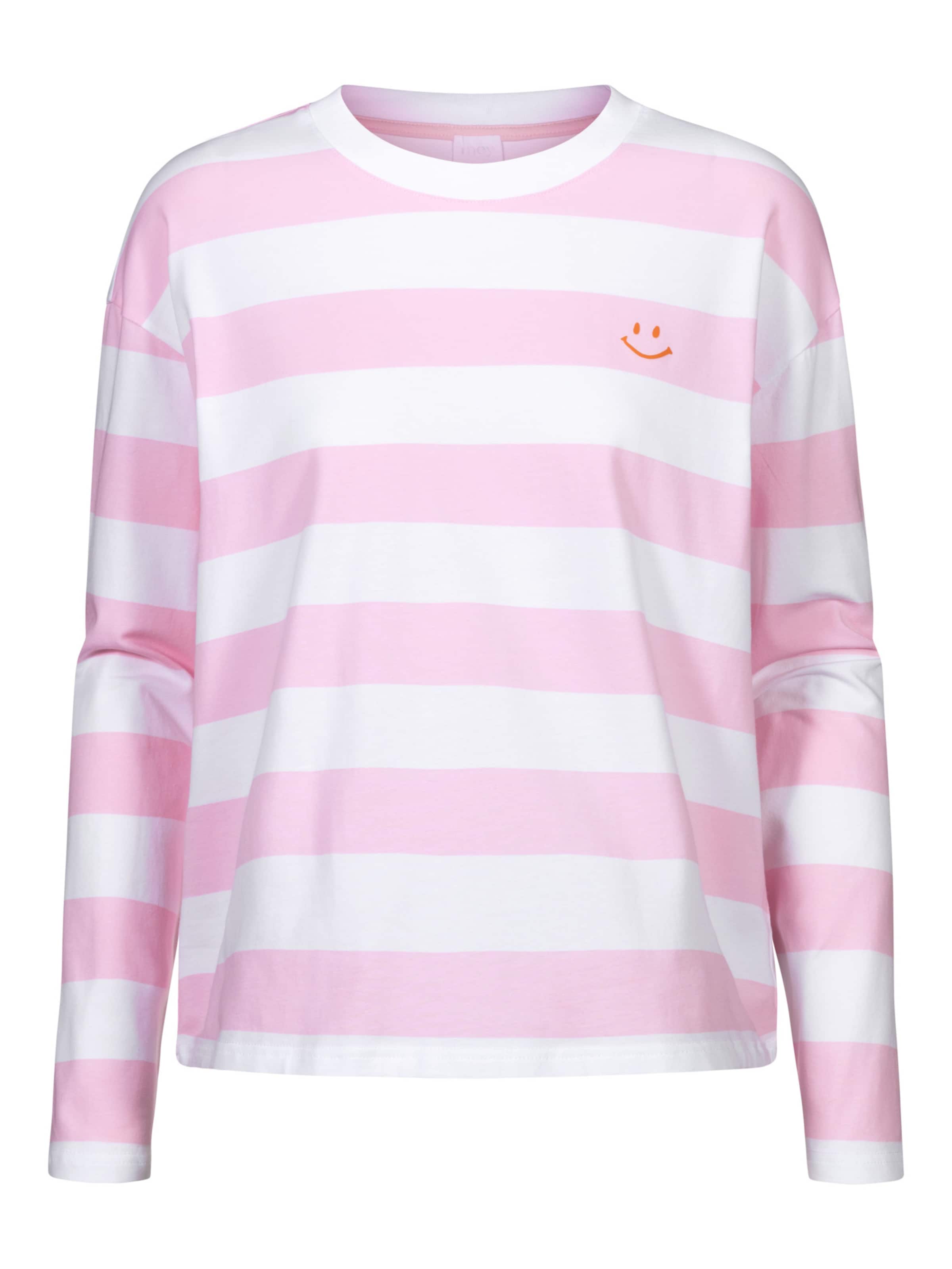 Mey Pajama shirt 'Streaked Lines' in Pink: front
