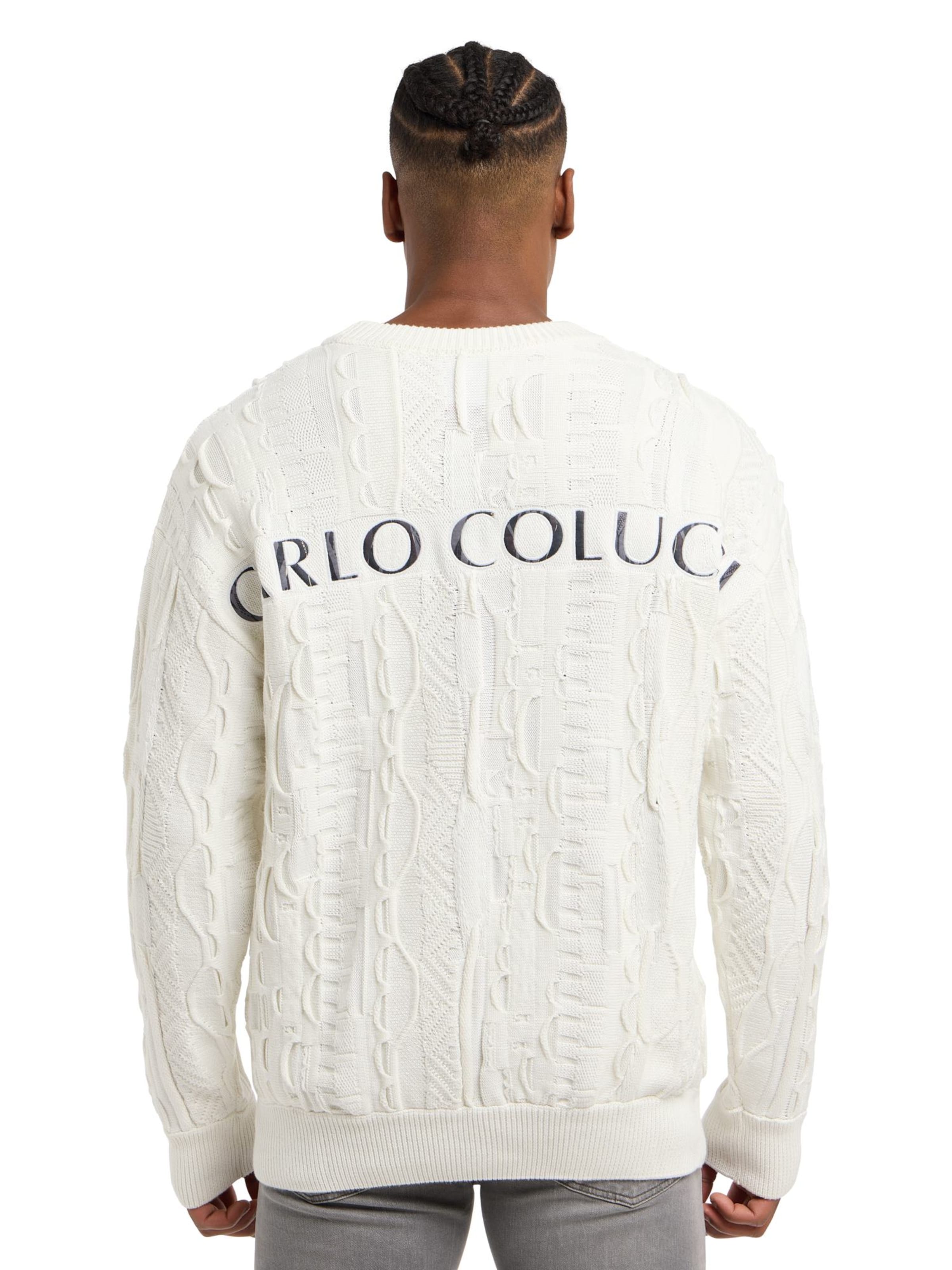 Pull-over 'Dima' Carlo Colucci en blanc : devant