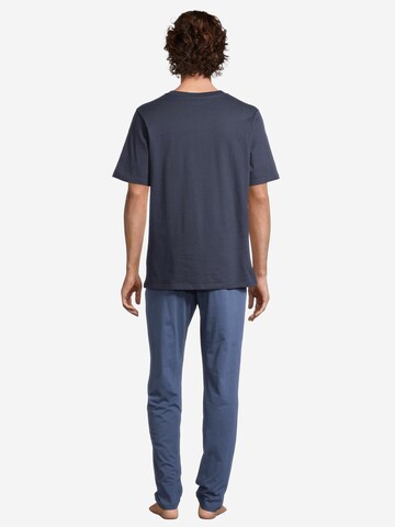 SCHIESSER Short Pajamas 'Night & Home' in Blue