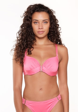 Invisible Hauts de bikini LingaDore en rose : devant