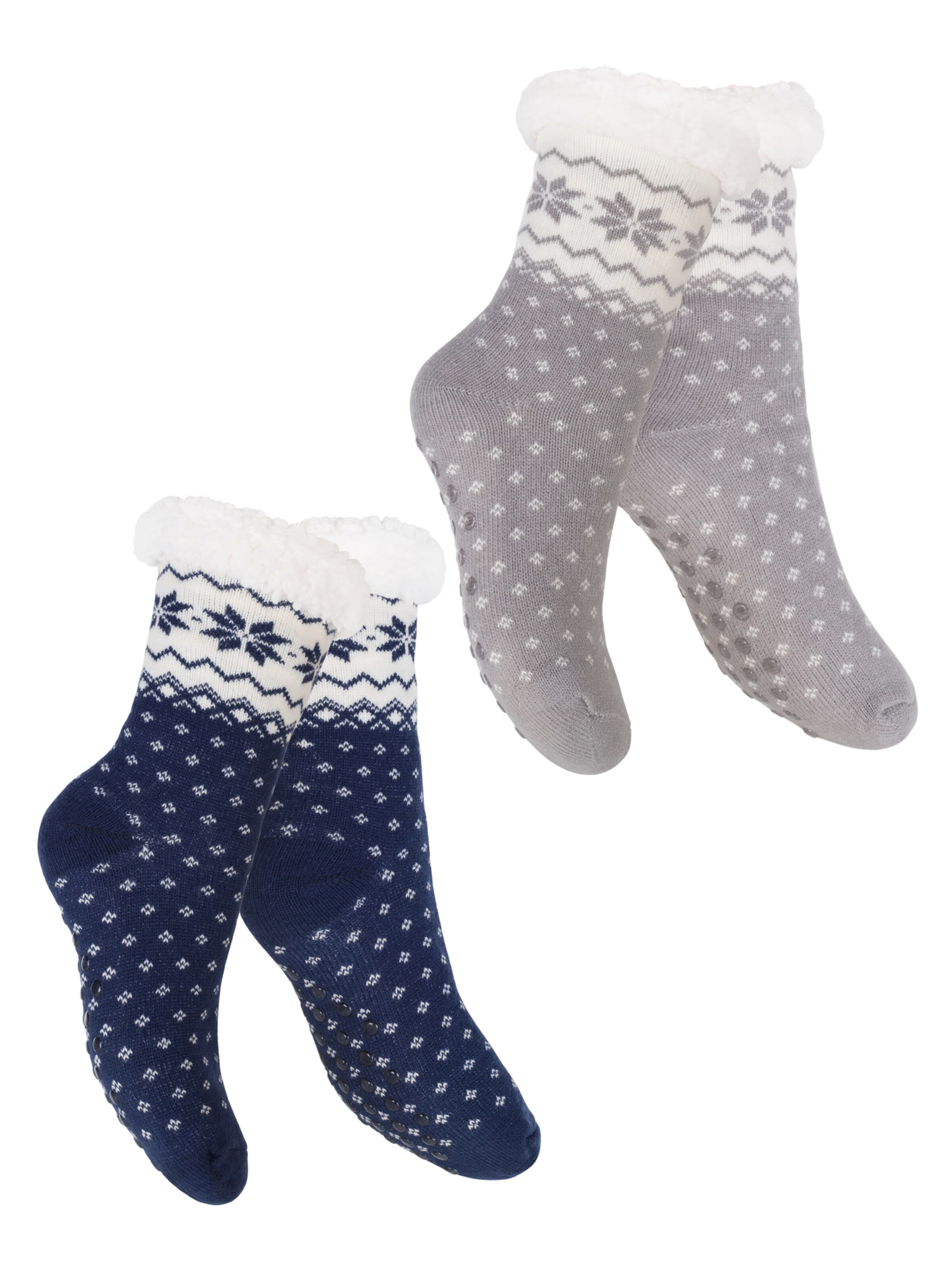 footstar Socken 'Haussocken'‌‌‌‌‌‌‌‌‌ in Blau: Vorderseite
