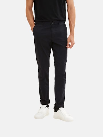 TOM TAILOR Regular Chino Pants in Black: front