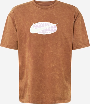 T-Shirt Nike Sportswear en marron : devant