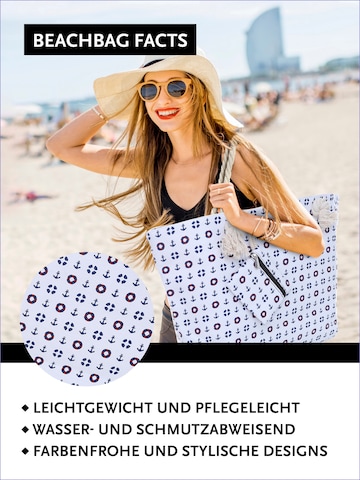 DonDon Beach Bag in White: front