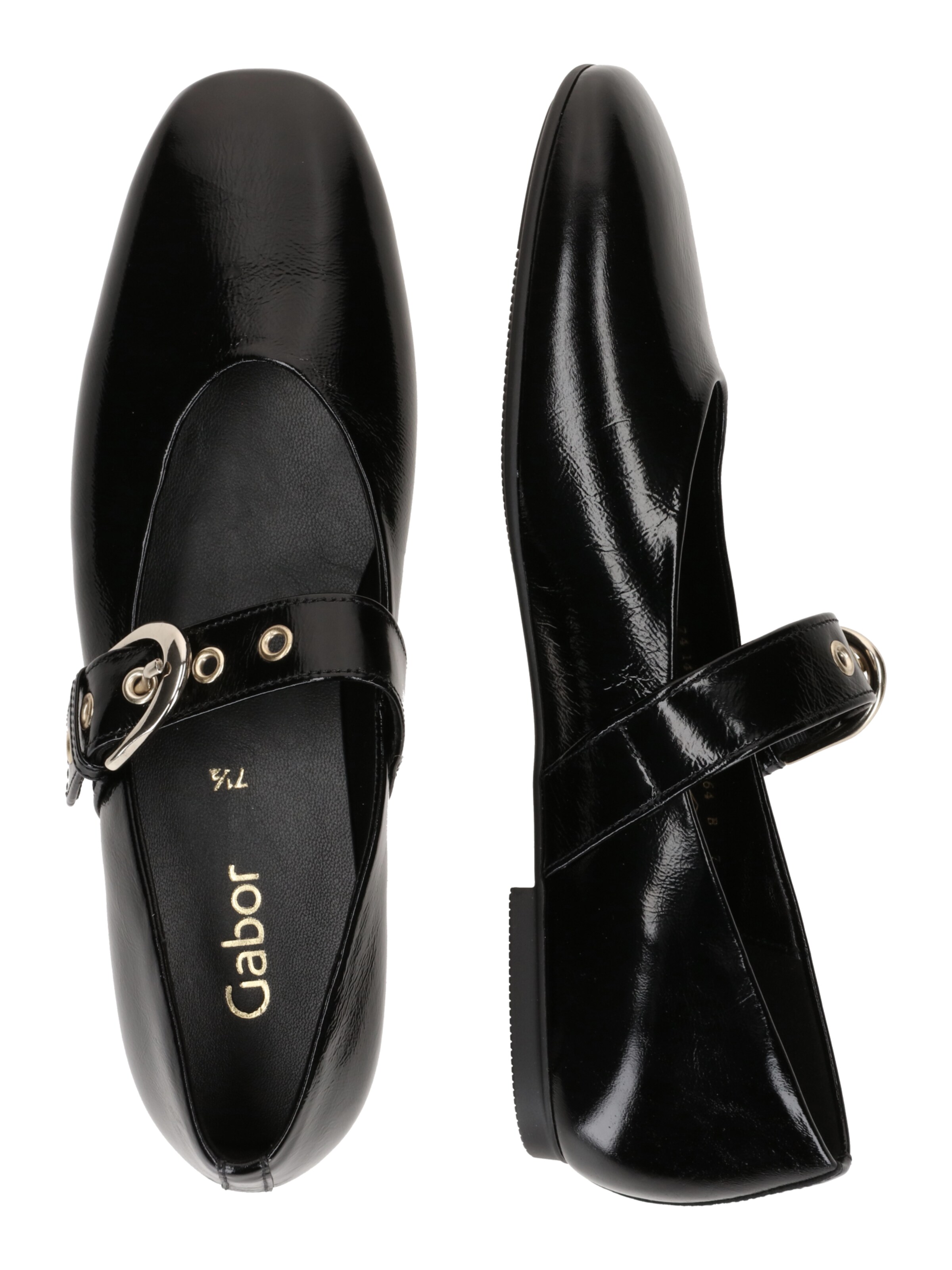 GABOR Балетки с ремешком в Черный