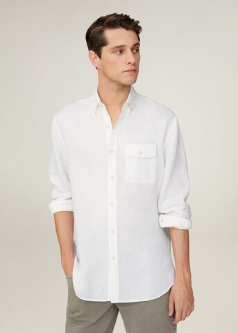 MANGO MAN Regular fit Overhemd 'Calcuta' in Wit: voorkant