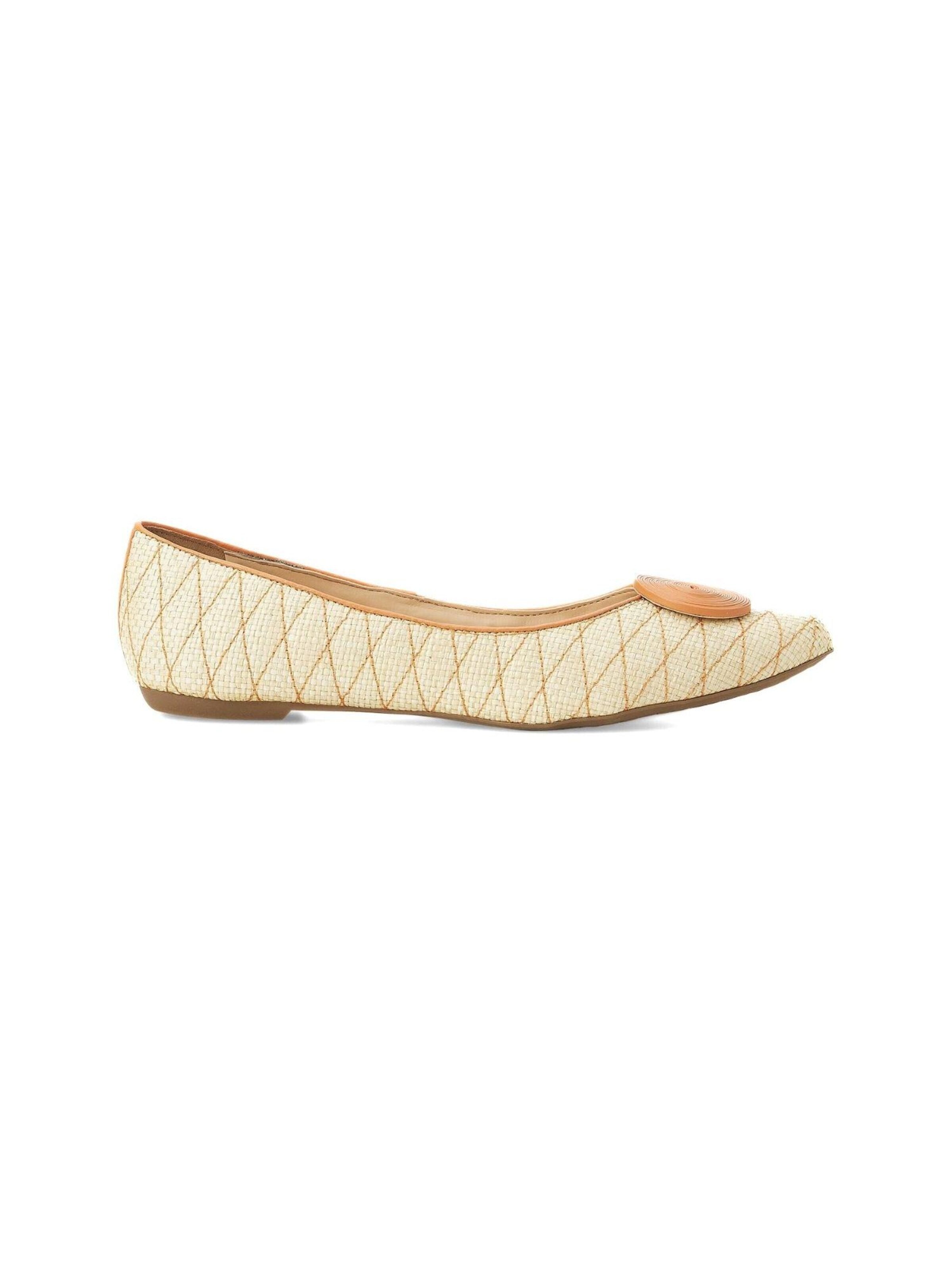 Mangara Atelier Ballerina 'Ballerines Mangara Coroba en raffia naturel'‌‌ in Beige: Vorderseite