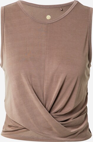 Athlecia Sports Top 'Diamy' in Brown: front