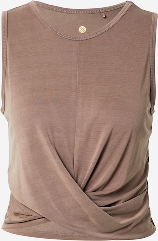 Athlecia Sports Top 'Diamy' in Brown: front
