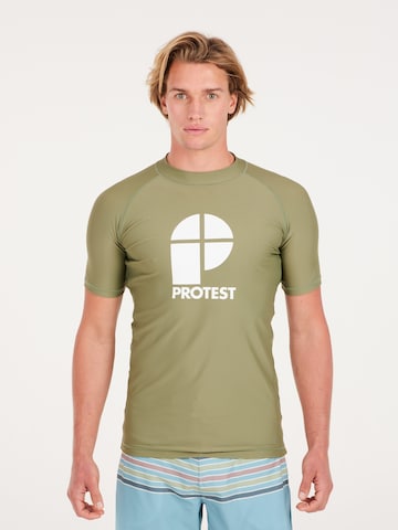PROTEST Functioneel shirt 'PRTCATERS' in Groen: voorkant
