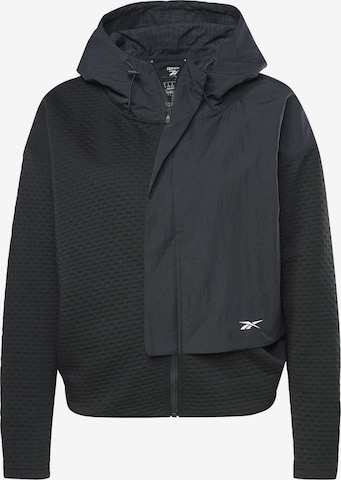 Veste de sport Reebok en noir : devant