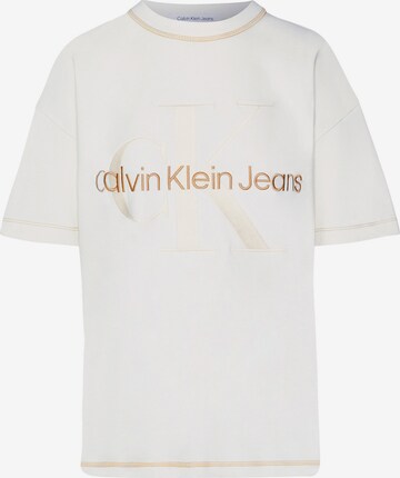 T-shirt Calvin Klein Jeans en or : devant