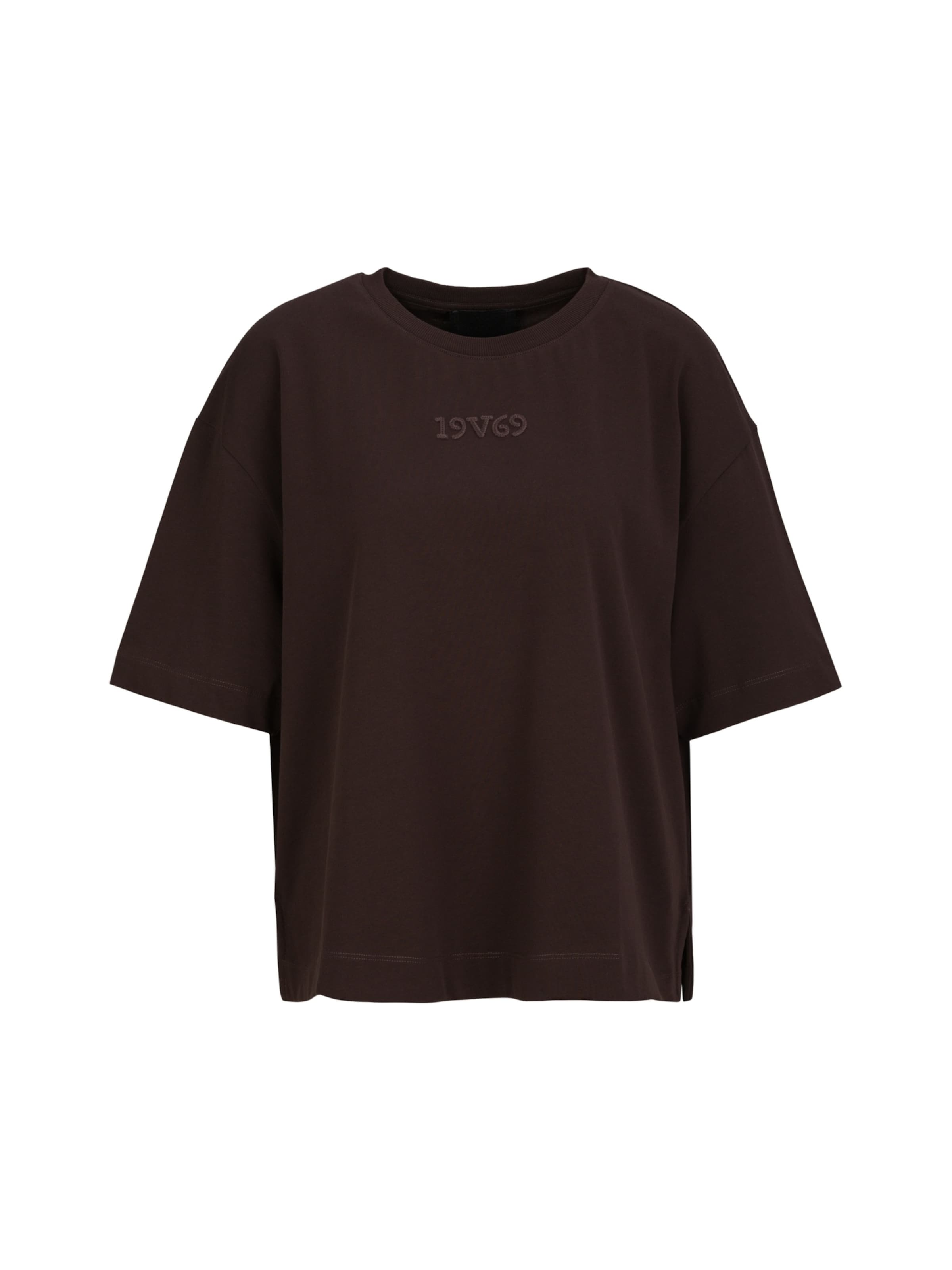 19V69 ITALIA Shirt ' Petonia Street ' in Bruin: voorkant