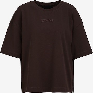 T-shirt ' Petonia Street ' 19V69 ITALIA en marron : devant