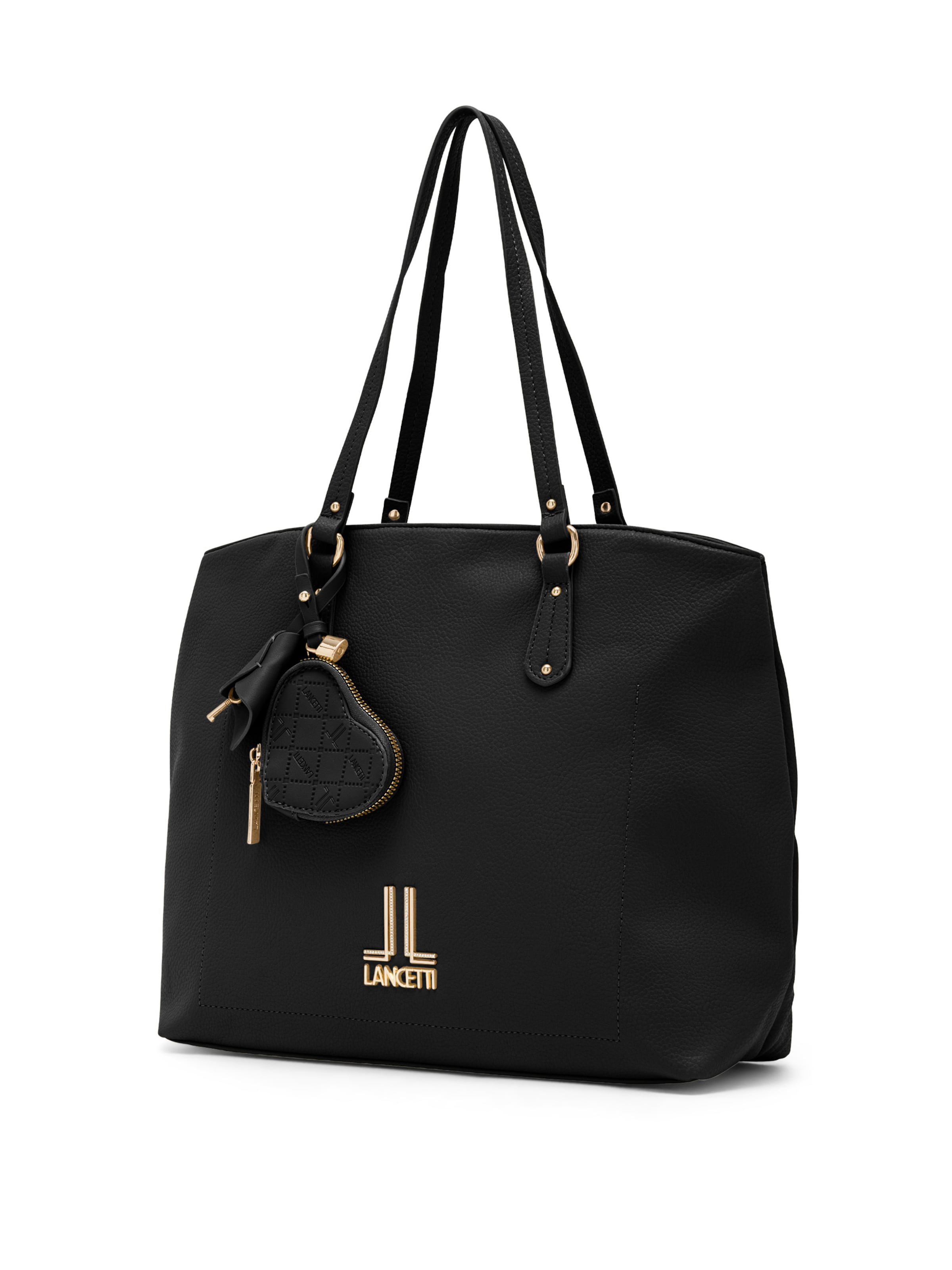 Lancetti Shopper 'Delphville 1' in Black: front