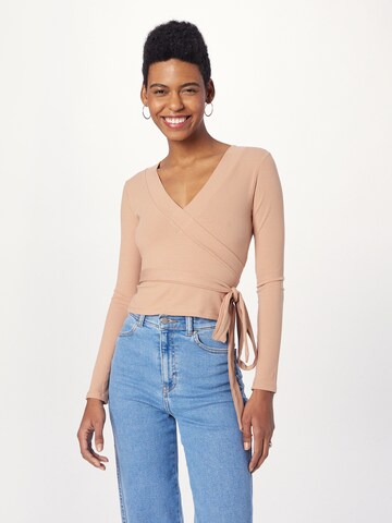 T-shirt 'Cassia' ABOUT YOU en beige : devant