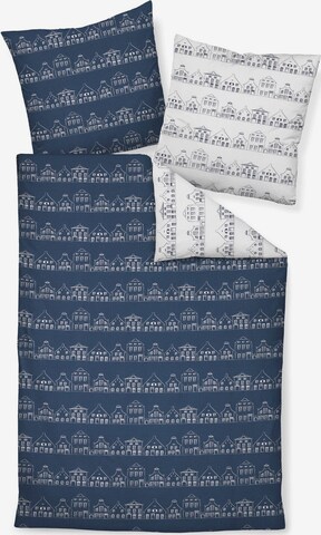 JANINE Duvet Cover in Blue: front