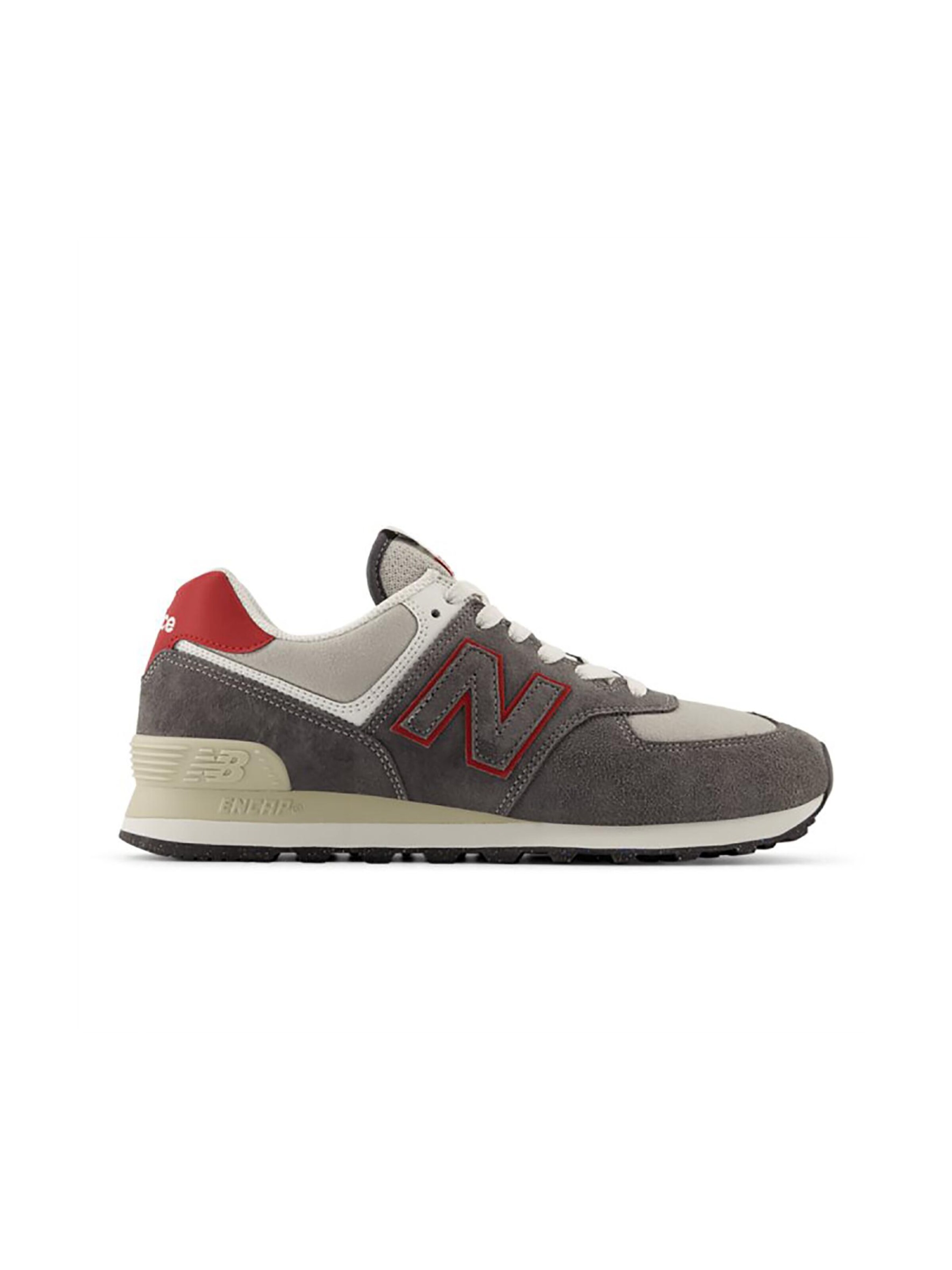Scarpa bassa '574' di new balance in grigio: frontale