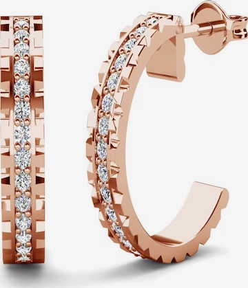 ROUGEMONT Jewellery Ohrringe 'Funkelnde Creolen Ohrringe mit Kristall Besatz Loumi' in Gold: Vorderseite