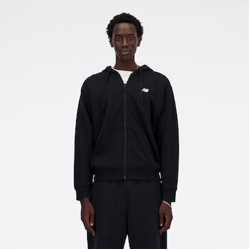 new balance Zip-Up Hoodie in Black: front