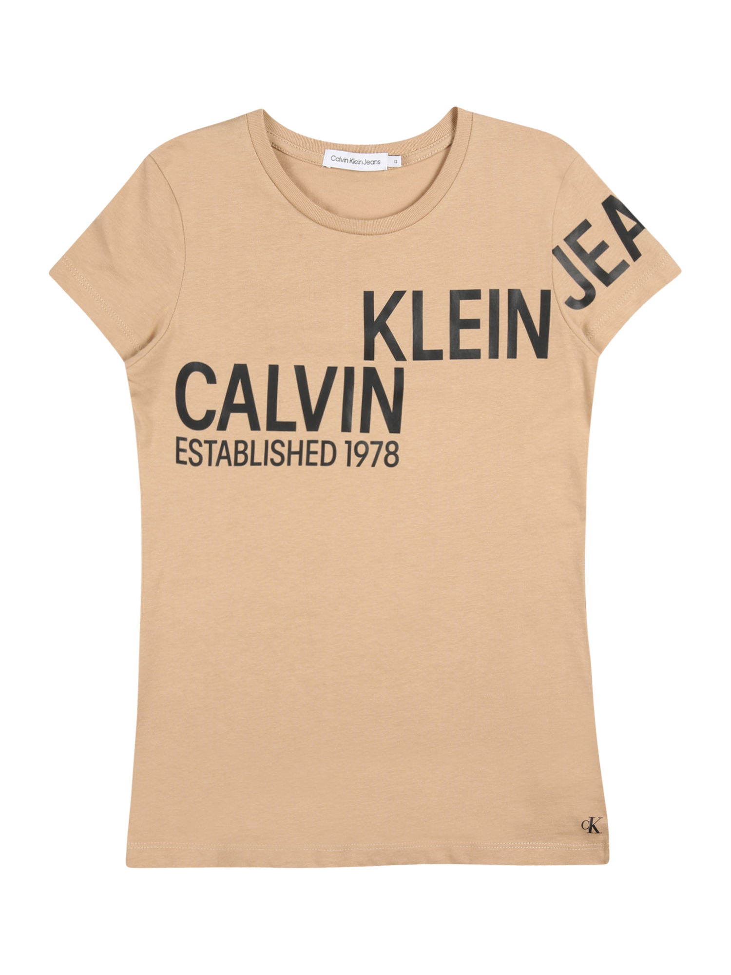 Bimba Bambini Calvin Klein Jeans Maglietta in Sabbia 