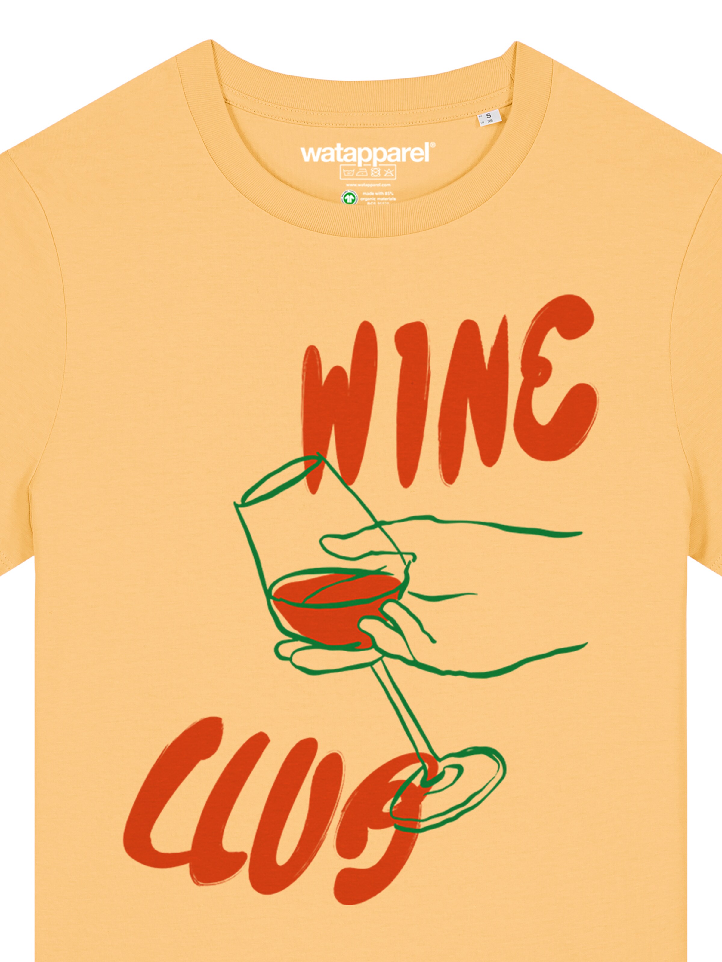 Watapparel Shirt 'Wine Club' in Yellow